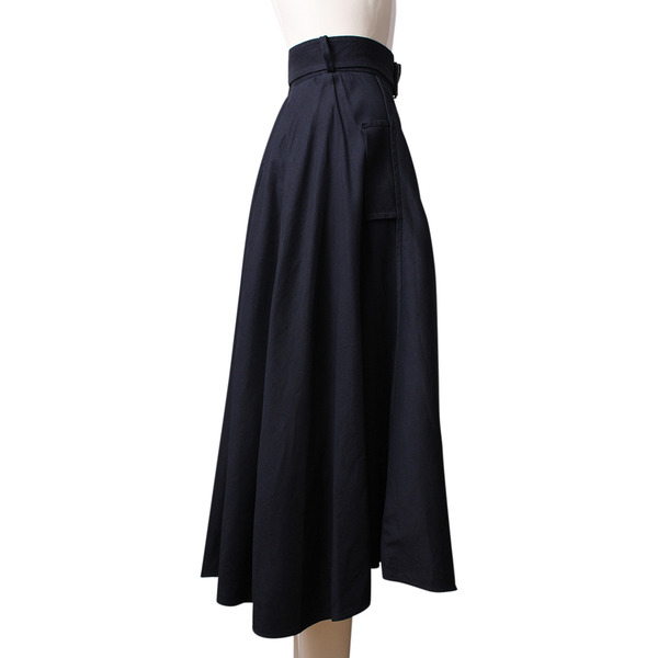 Linen Blend Skirt Navy