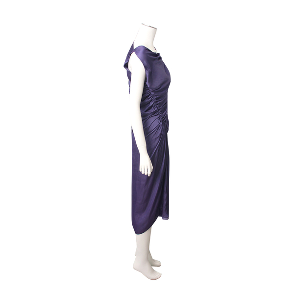 Satin Asymetric Dress Purple
