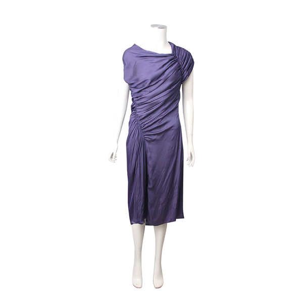 Satin Asymetric Dress Purple