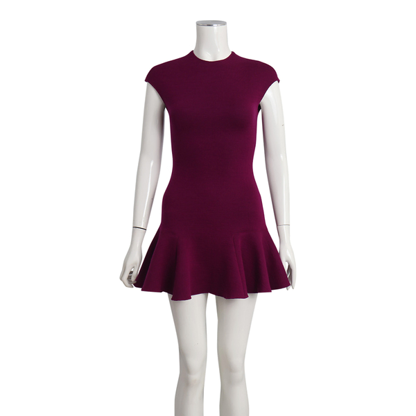 Wool Blend Dress Purple