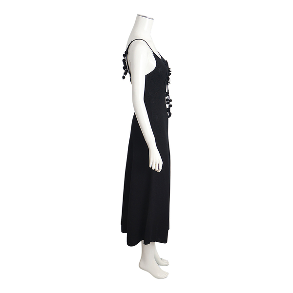 Cotton/Viscose Sleeveless Dress Black