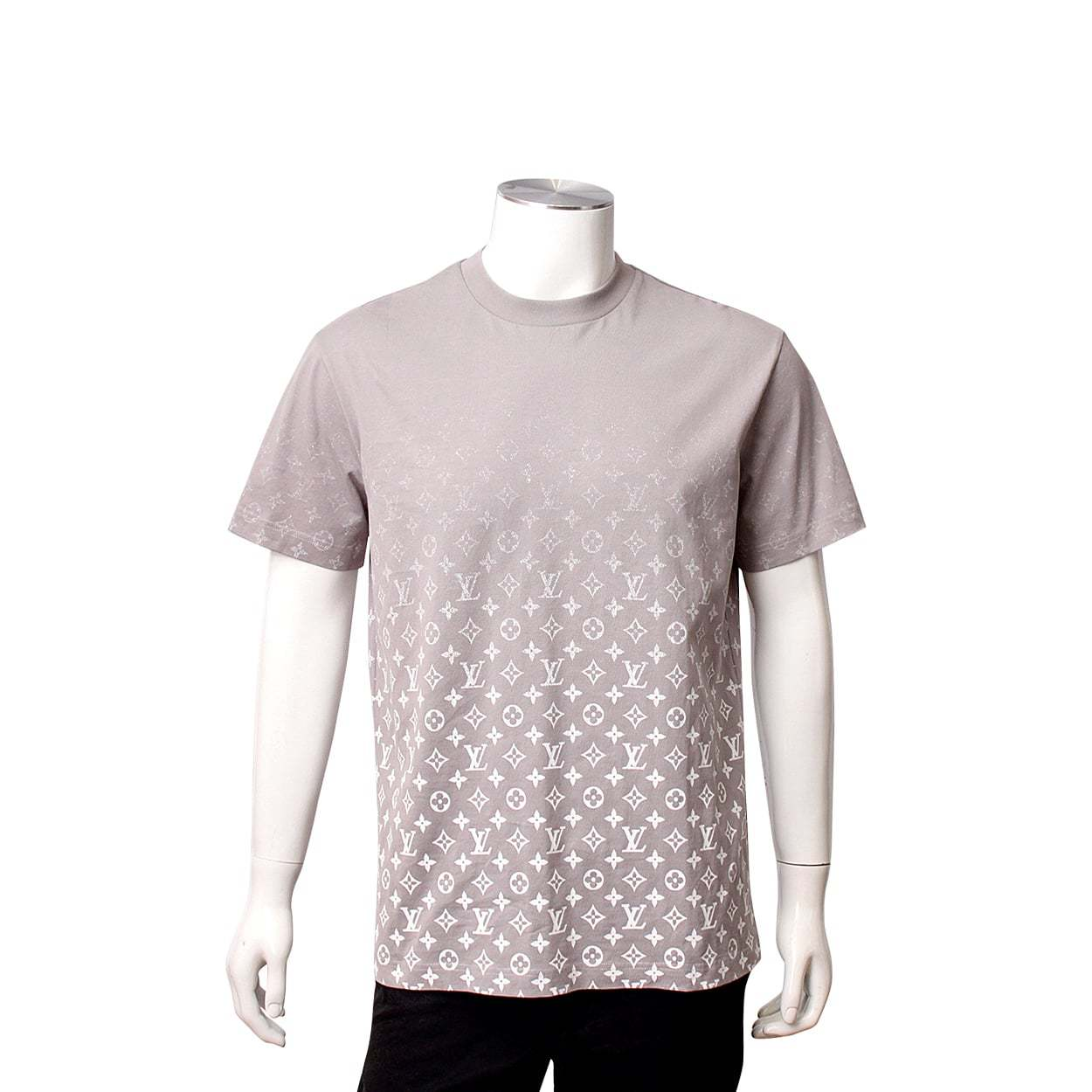 LOUIS VUITTON Cotton Monogram Gradient T-Shirt Grey | Luxity