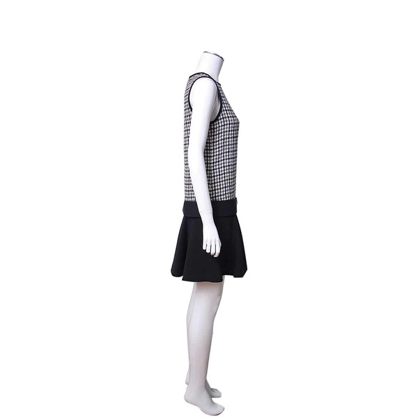 Vintage Wool Blend Dress Black/White