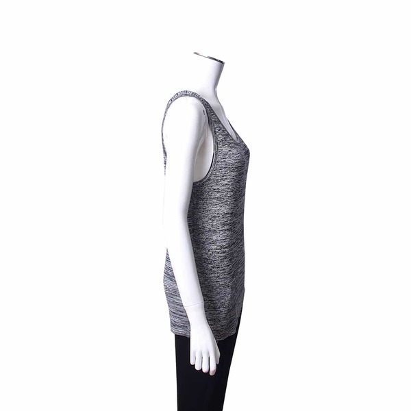 Silk Sleeveless Knit Top Grey