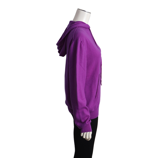 Cashmere Hoodie Sweater Purple
