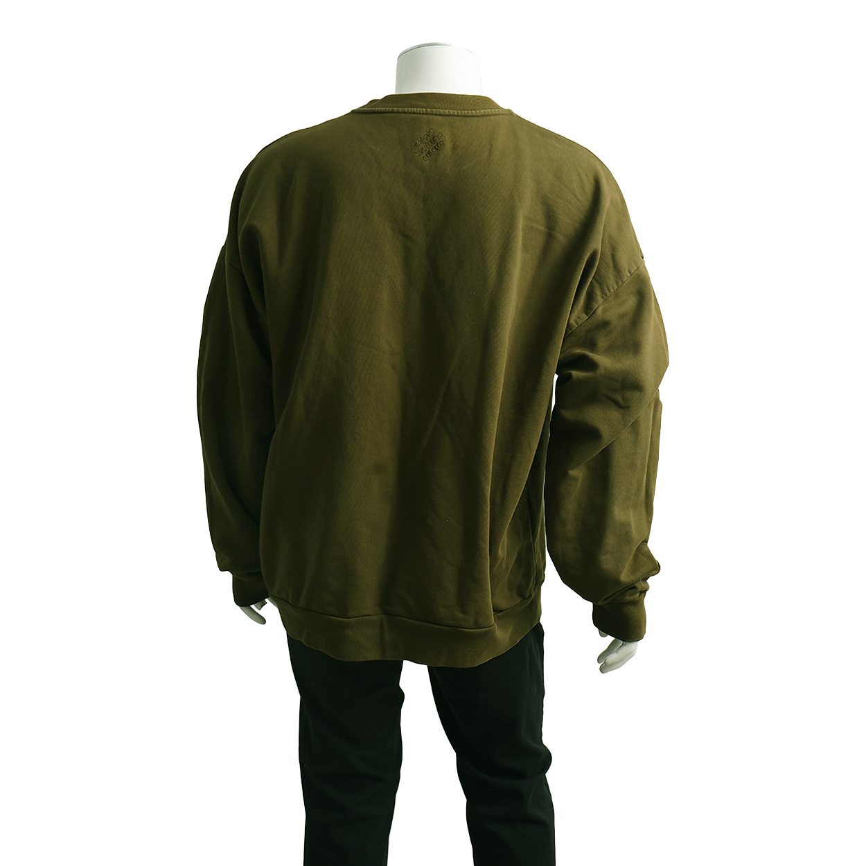 LOUIS VUITTON Cotton Studded LV Lovers Sweatshirt Olive Green | Luxity