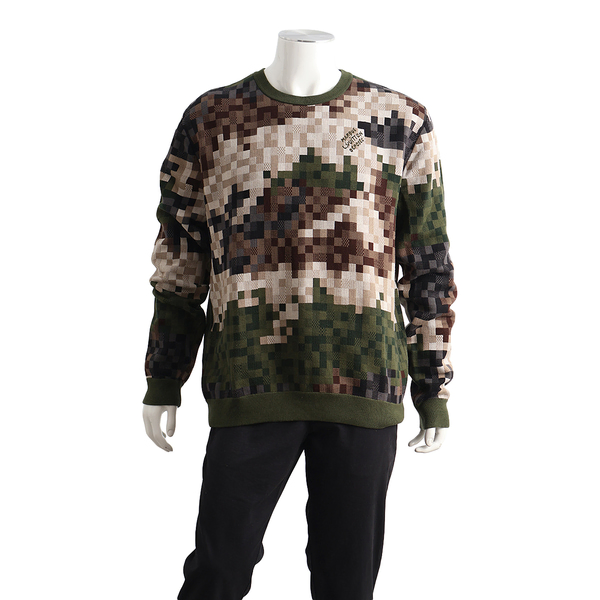 Damier Cotton Jacquard Sweatshirt Green/Brown