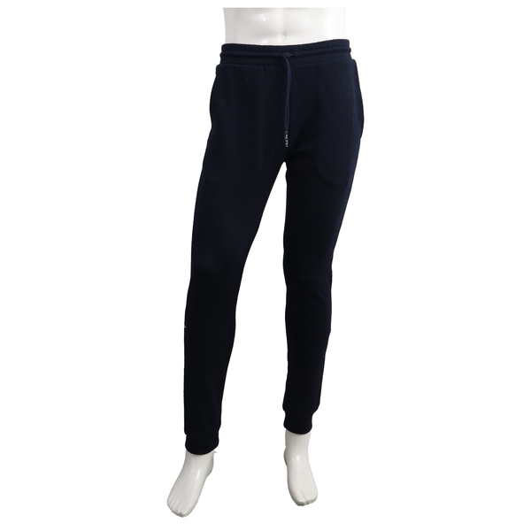 Mixed Material Monogram Track Pants Navy