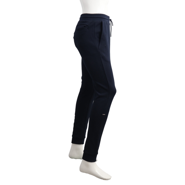 Mixed Material Monogram Track Pants Navy