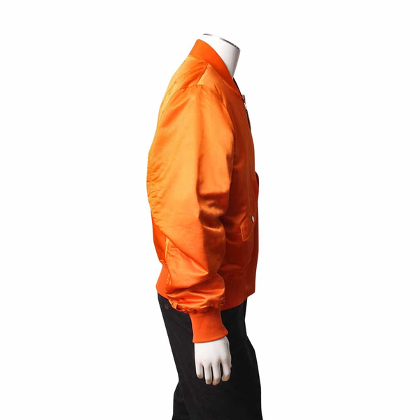 Mixed Material Voguez Voyagez Reversible Bomber Jacket Orange/Navy