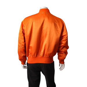 Mixed Material Voguez Voyagez Reversible Bomber Jacket Orange/Navy, view 4
