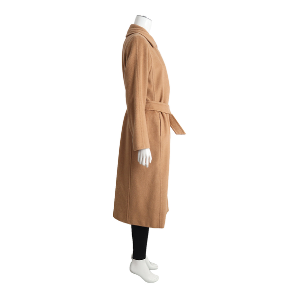 Camel Wool Manuela Icon Wrap Coat Camel