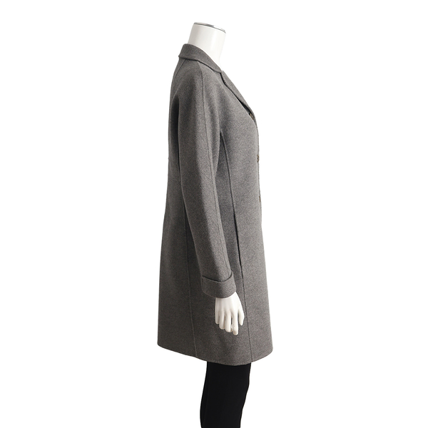 Wool/Angora Single Breasted Coat Grey