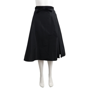 Polyester/Silk Pleated Skirt Black