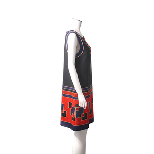Silk Pattern A-Line Dress Multicolour, view 3