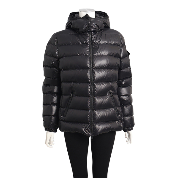 Nylon Hooded Down Jacket Black