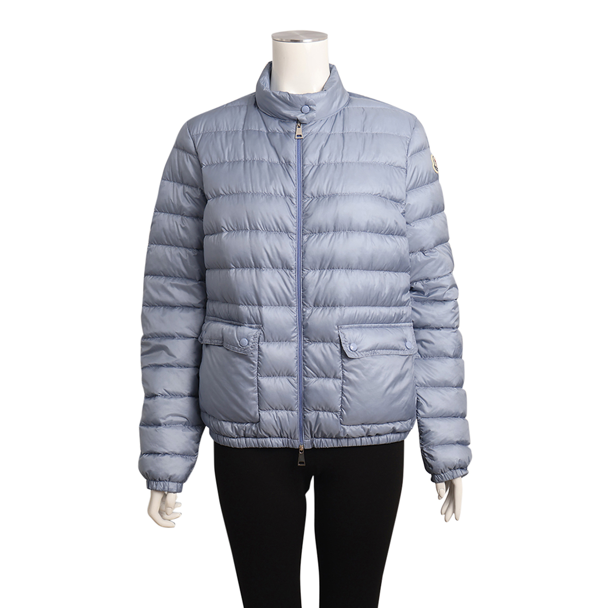 MONCLER Nylon Down Jacket Light Blue | Luxity