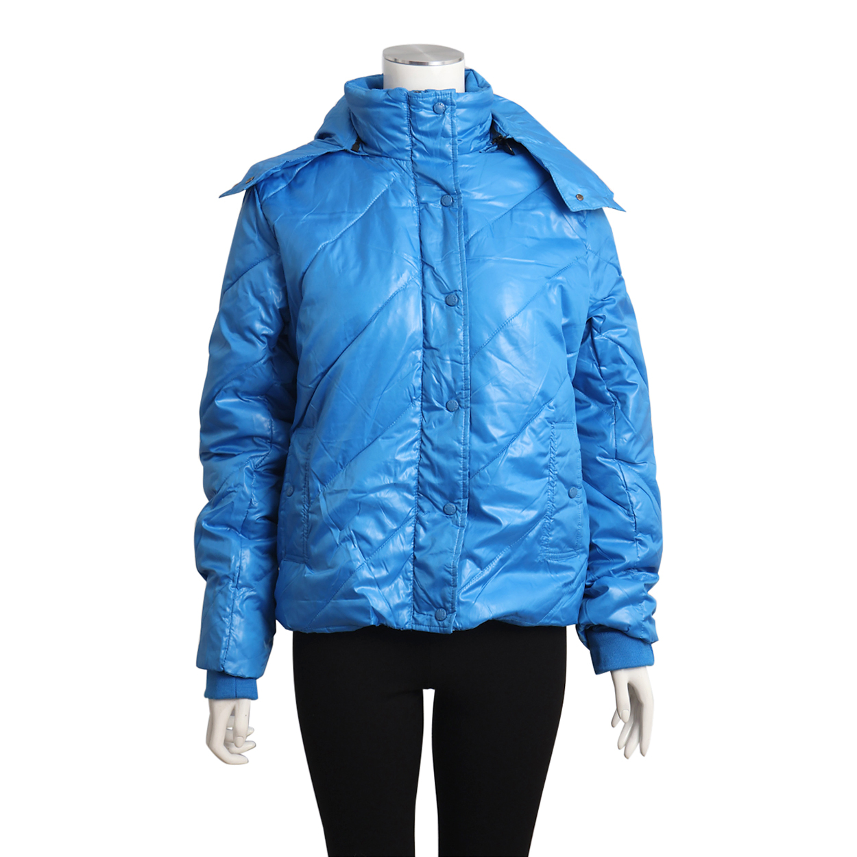MONCLER Nylon Hooded Down Jacket Blue | Luxity