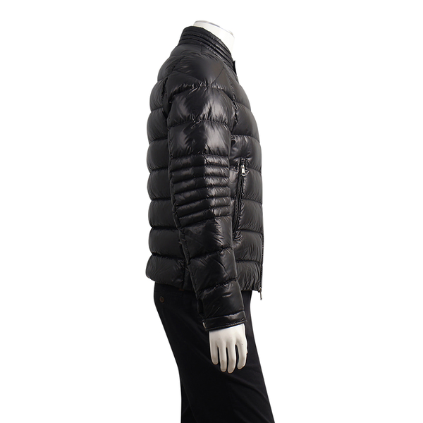 Quilted Nylon Baunard Down Jacket Black