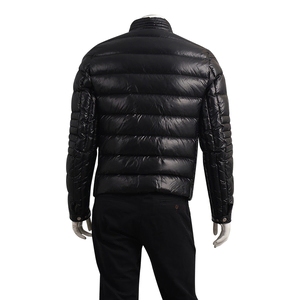 Quilted Nylon Baunard Down Jacket Black, view 3
