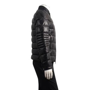 Quilted Nylon Baunard Down Jacket Black, view 2