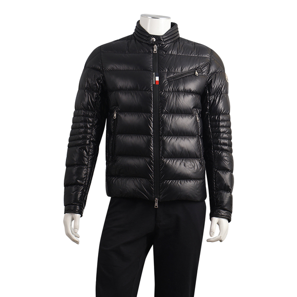Quilted Nylon Baunard Down Jacket Black