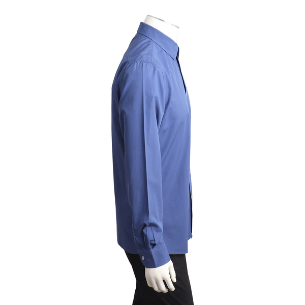 Cotton Heart Embroidered Shirt Blue
