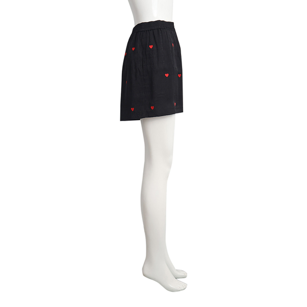 Acetate/Silk Jacquard Logo Shorts Black