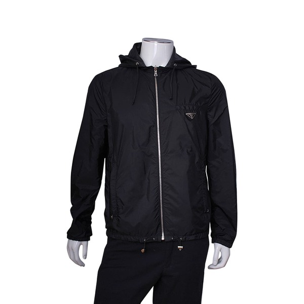 PRADA Leather/Nylon Reversible Jacket Black | Luxity
