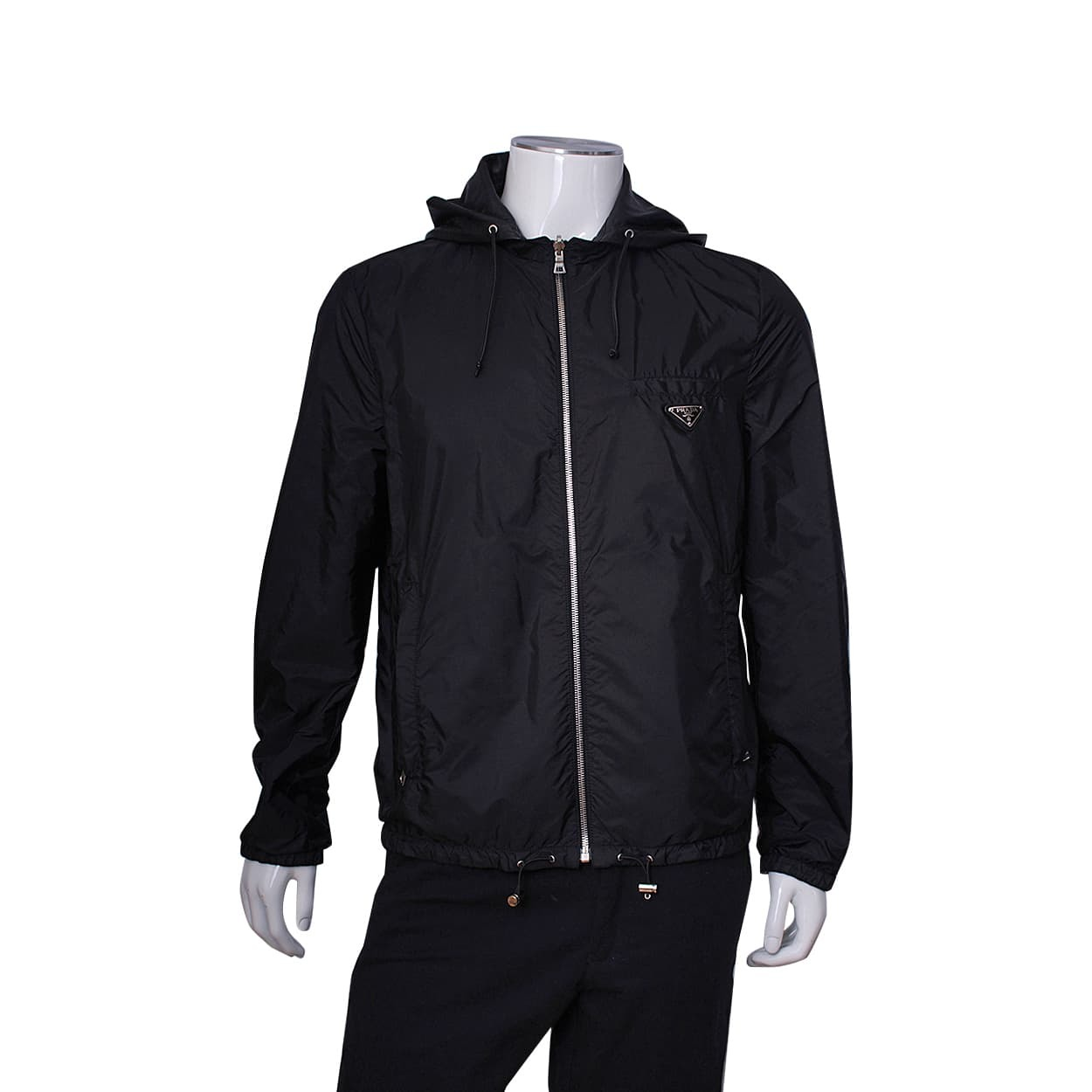 PRADA Leather/Nylon Reversible Jacket Black | Luxity