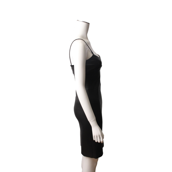Leather Strappy Dress Black
