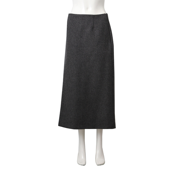 Wool Pencil Skirt Grey