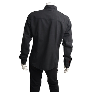 Mixed Material Shirt Charcoal, view 3