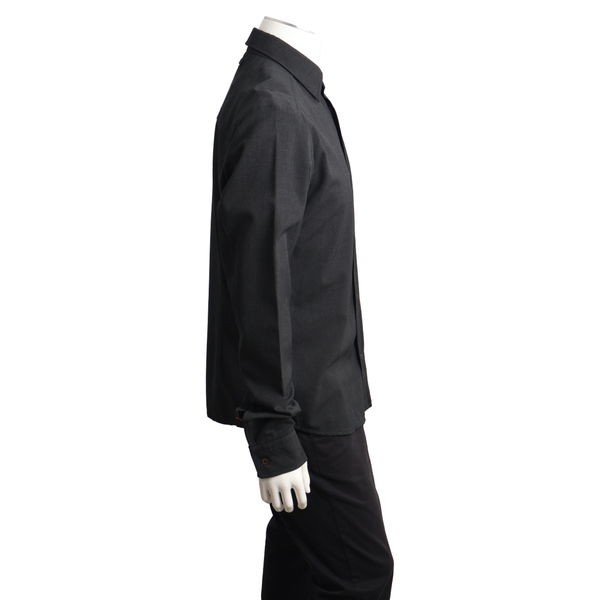 Mixed Material Shirt Charcoal