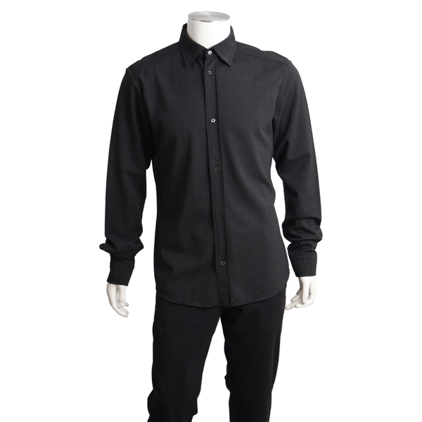 Mixed Material Shirt Charcoal
