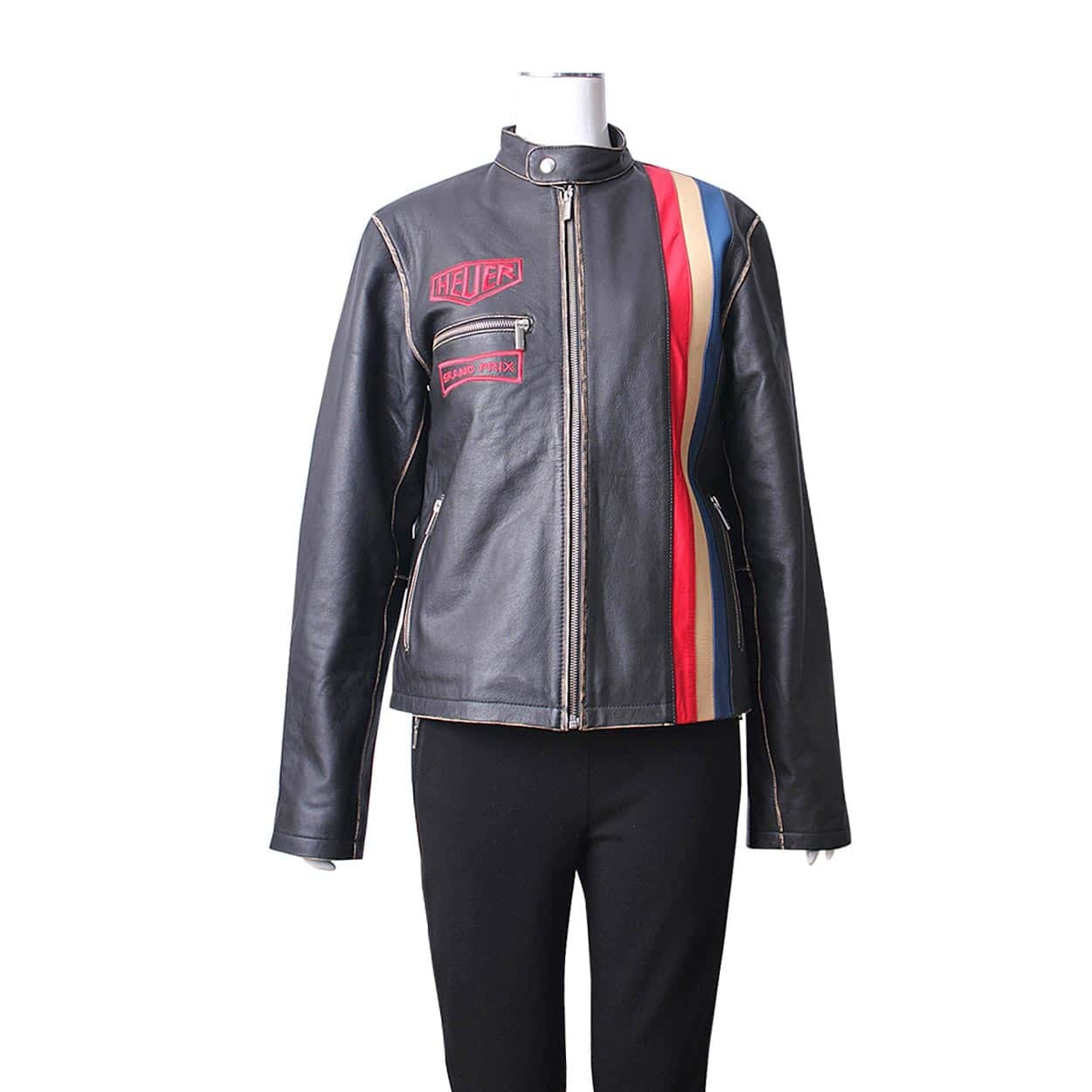 TAG HEUER Steve McQueen Leather Grand Prix Jacket Black | Luxity