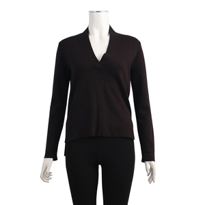 Cashmere/Silk Sweater Black/Dark Burgundy