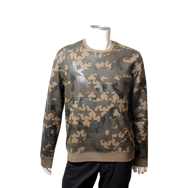 Cotton Blend Camustars Sweatshirt Army Green