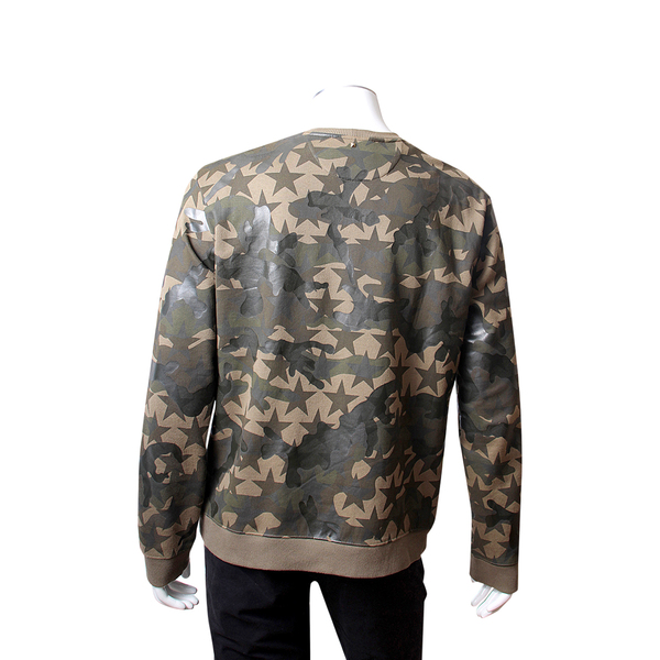 Cotton Blend Camustars Sweatshirt Army Green