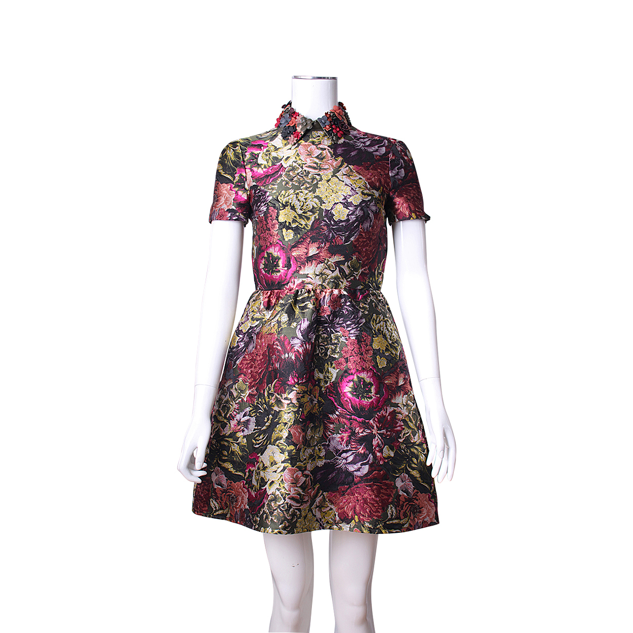 VALENTINO Silk Blend Floral Printed Dress Multicolour | Luxity