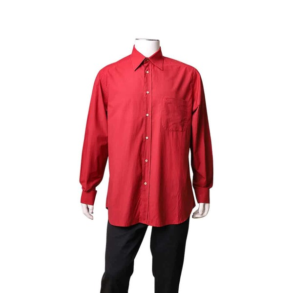 Vintage Cotton Blend Shirt Red
