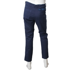 Cotton Chino Trousers Navy, view 3