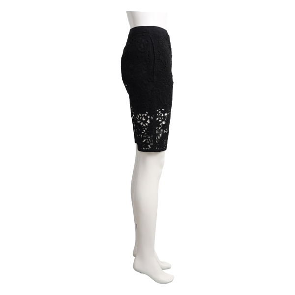 Lace Bermuda Shorts Black