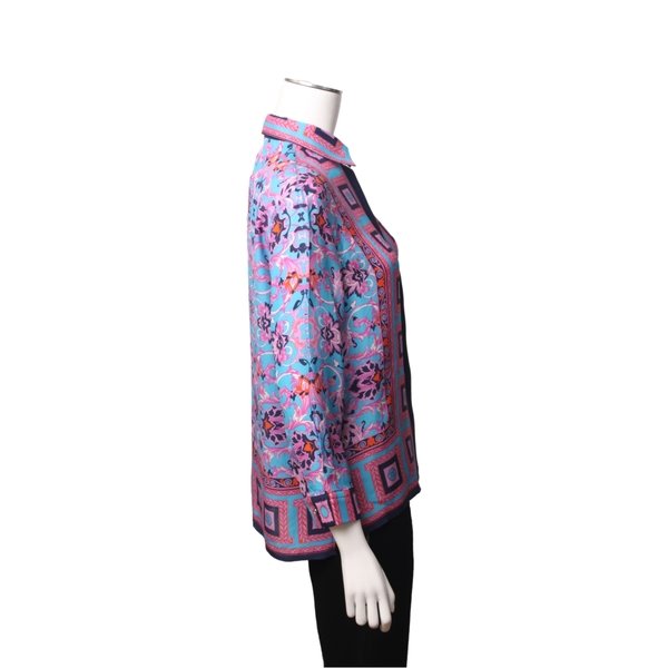 Silk Printed Shirt Purple