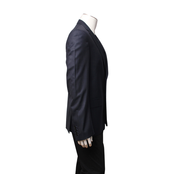 Wool Single Breasted Blazer Navy