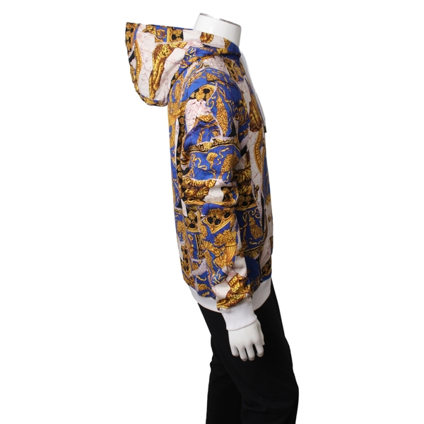 Cotton Baroque Hoodie Blue/Gold