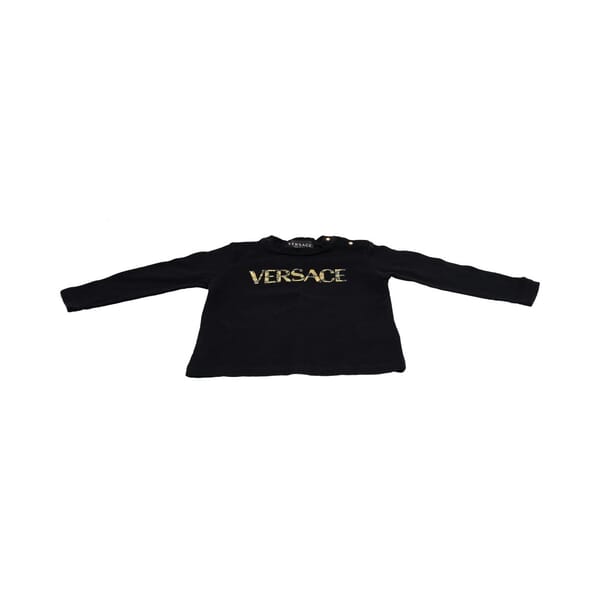 Cotton Baby Logo T- Shirt Black/Gold