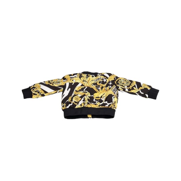 Polyester Barocco Baby Bomber Jacket Yellow/Black