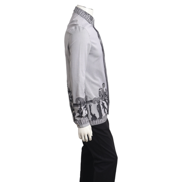 Cotton Striped Shirt Grey/Black
