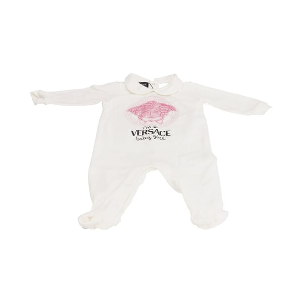 Cotton Medusa Baby Romper White/Pink